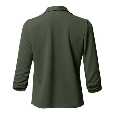 

Toponeto Womens Solid Open Front Cardigan Long Sleeve Blazer Casual Jacket Coat