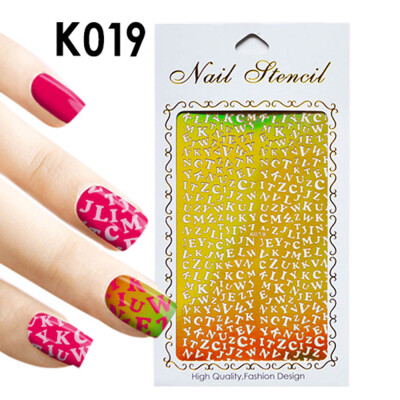 

〖Follure〗1Pc Irregular Hollow Nail Art Vinyls Stencil Stickers Manicure