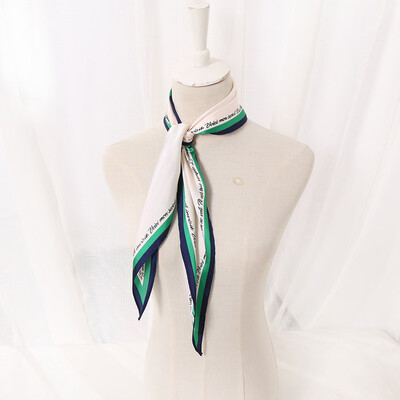 

Gobestart Fashion Women Twill Diamond Square Soft Wrap Scarf Letter Scarf Decoration