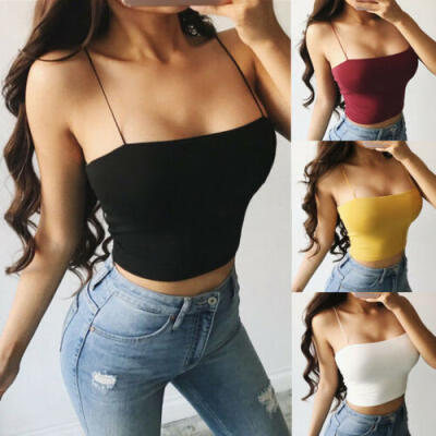 

Women Fashion Summer Tanks Tops Vest Blouse Casual Crop Cami Camisole Short Top