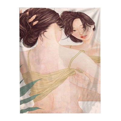 

Ins Style Decorative Tapestry Cartoon Lady Girl Pattern Wall Hanging Tapestry Living Room Bedroom Decor with Installation Tool