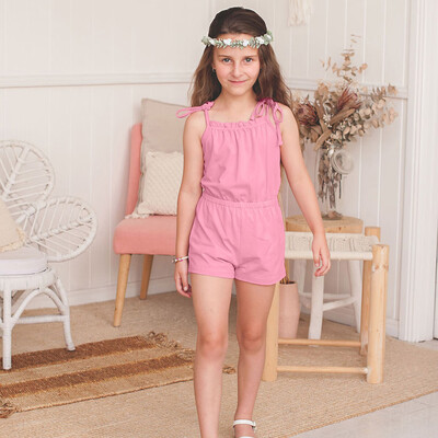 

Toddler Kids Baby Girls Sling Solid Strap Romper Bodysuit Clothes Sunsuit Summer