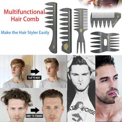 

〖Follure〗New 5PCS Set Hair Comb For Men Hair Styler Insert Hair Pick Comb Show Wide Tooth