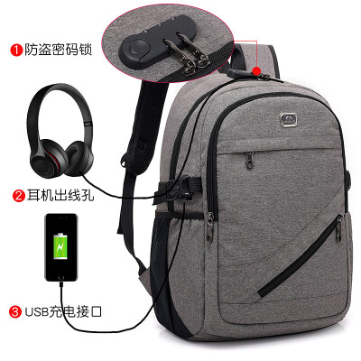 

Mens backpack 2019 new anti-theft backpack USB charging lady business computer backpack