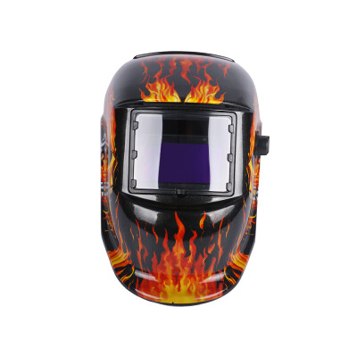 

Solar Power Auto Darkening Welding MaskHelmetWelder Cap Wide Shade Range 9-13 Headband Adjustable Skull Pattern Welder Grinding