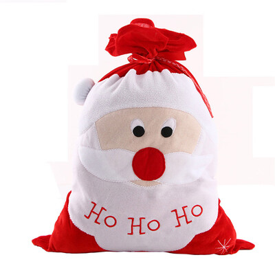 

Tailored Christmas Gift Bag Snowman Santa Claus Pattern Christmas Drawstring Non-woven Bag