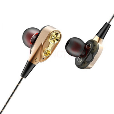 

Dual-ear in-ear stereo headphones Low-ear headphones for iPhone Huawei Xiaomi 35mm in-ear headphones with microphone