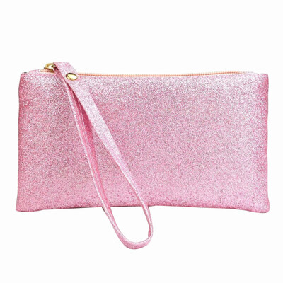 

Fashion Women Solid Color Glitter Long Wallet Coin Purse Phone Holder Clutch Bag