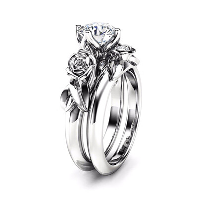 

New Austrian Crystal Jewelry Cubic Zirconia Rose Flower Wedding Rings for WomenJewelry Freeshipping