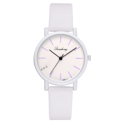 

Korean fashion casual student watch ebay hot new trend solid color ladies PU fashion watch
