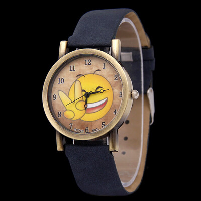 

Xianlejiao sloggi retro digital smiley ladies watch belt student quartz watch male