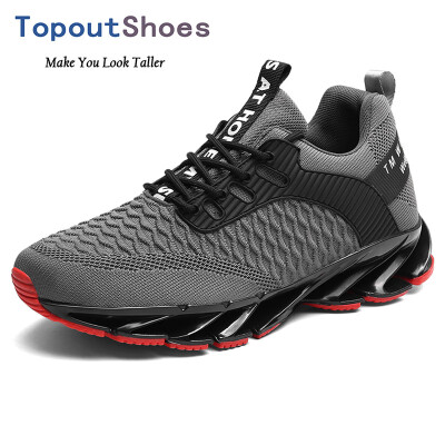 

TopoutShoes Men Elevator Blade Shoes Lightweight Mesh Running Walking Blade Sneaker Increase Taller 28inch 7cm