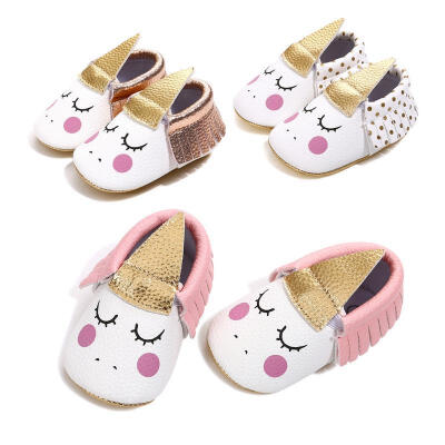 

Infant Baby Anti-Slip Cartoon Moccasins Crib Shoes Toddler Prewalker Soft Sole