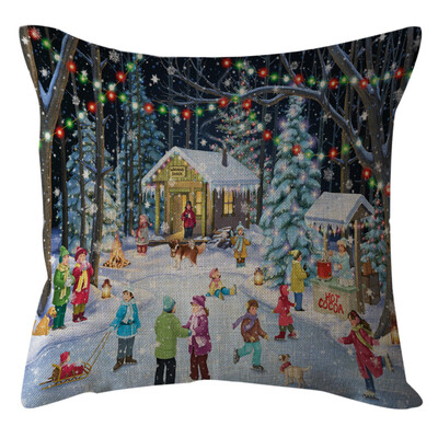 

Tailored Christmas Home Decor Office Sofa Cushion Square Throw Pillow Festive Pillowcase