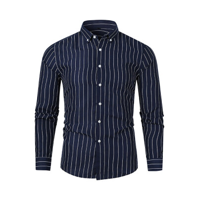 

Tailored Mens Autumn Winter Casual Slim Striped Long Sleeve Shirts Top Beach Blouse