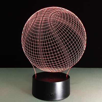 

Yeduo Novelty 3D Visual Acrylic LED Night Light Basketball USB Lighting Bedroom Table Lamp