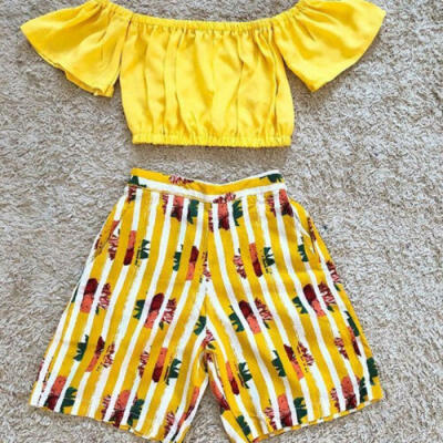 

UK Toddler Kids Baby Girls Off Shoulder Tops Floral Pants Outfits Clothes Set