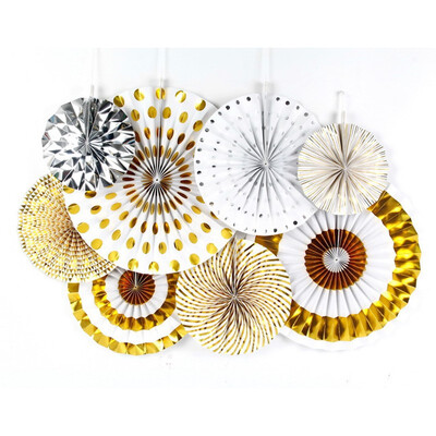 

FUNNYBUNNY Paper Fan Flower Decoration Background Wall Diy Mall Shop Opening Background Layout Birthday Party Decor Supplies