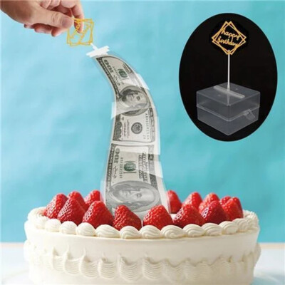 

Siaonvr Cake ATM Happy Birthday Cake Topper Money Box Funny Cake ATM Happy Birthday