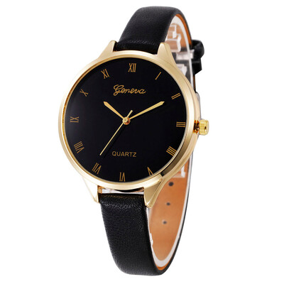 

Business Women Watches Geneva Dial Quartz Wristwatch Ladies Fashion Leather Strap Casual Clock Gfit Zegarki Damskie