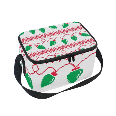 

ALAZA Lunch Box Insulated Lunch Bag Large Cooler Ugly Christmas Sweater Style Tote Bag