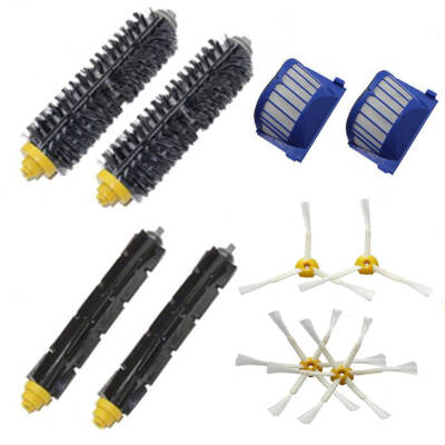 

10PCS Bristle Flexible Beater Brush Armed Brush Filter Cleaning Kit for iRobot 600 Series