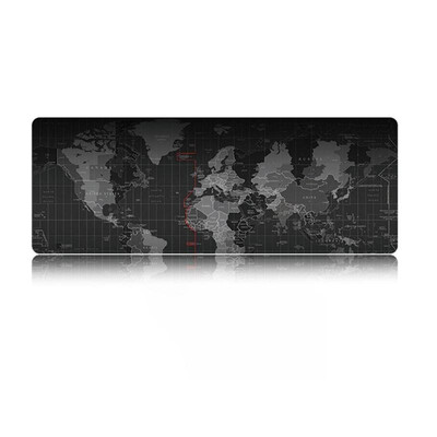 

World Map Gaming Mousepad Anti-slip Natural Rubber Mouse Mat wLocking Edge