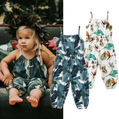 

US Toddler Kid Baby Girl Floral Sleeveless Romper Jumpsuit Outfit Clothes Summer