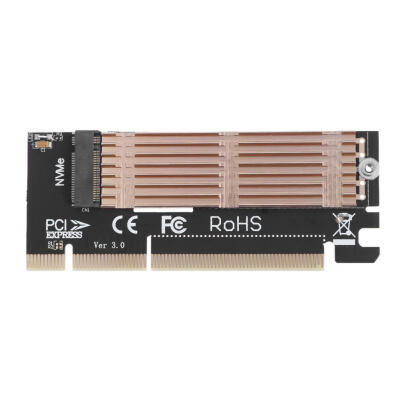 

M2 NVMe SSD NGFF to PCIE 30 16X4X Adapter  Key Interface with Heatsink