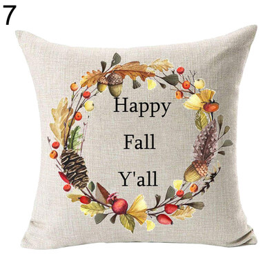 

Pumpkin Fall Harvest Linen Pillow Case Cushion Cover Sofa Bed Car Office Decor