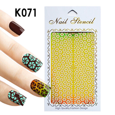 

Toponeto 1Pc Irregular Hollow Nail Art Vinyls Stencil Stickers Manicure