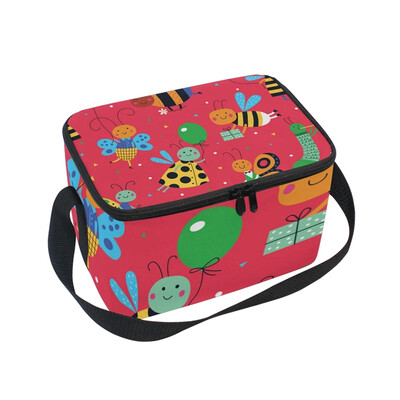 

ALAZA Insulated Lunch Box Industrious Bee Lunch Bag for Men Women Portable Tote Bag Cooler Bag