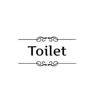 

〖Follure〗Removable Vintage Wall Art Sticker Bathroom Decor Toilet Door Sign Vinyl Decal