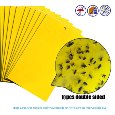 

〖Follure〗20Pcs Strong Flies Traps Bugs Sticky Board Catching Aphid Insects Pest Killer