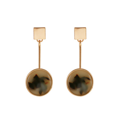 

Vintage Geometric Detachable Statement Earrings New Design Square&Round Ear Stud Earrings Fashion Jewelry Women Gift