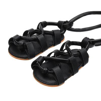 

Newborn Baby Girls Roman Zipper Sandals Boot Plaid Anti-Slip Footwear Crib Shoes