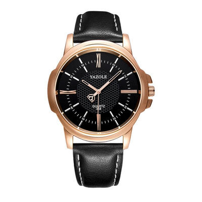 

Business Mens Quartz Watch 45cm Digital Wristwatches With Leather Strap