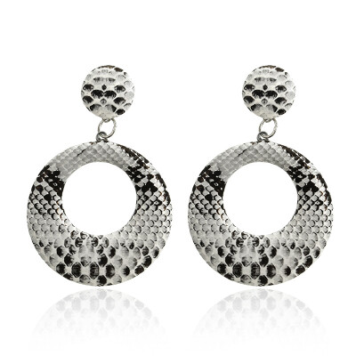 

New Big Geometric Drop Earrings for Women Punk Vintage Statement Earrings Snake Skin Party Jewelry Gift