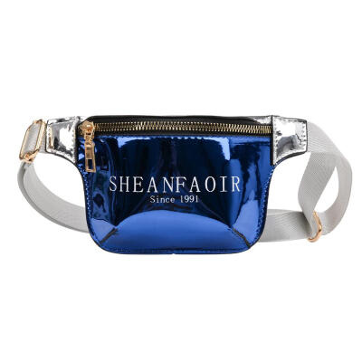 

Bright Leather Shoulder Bags Women Children Zip Waist Chest Crossbody Bag