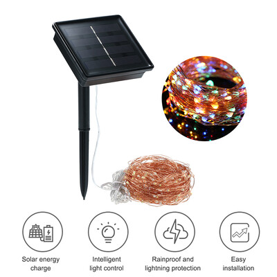 

Solar String Lights 72ft 200 LED Rope Light 8 Modes Multicolor Lights for Party Garden Home Festival Decoration