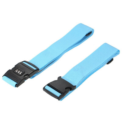 

Long Cross Luggage Strap Separable Suitcase Belts Travel Tags Accessories with 3 Dial Combo Lock Bag Bungee Strap Yellow