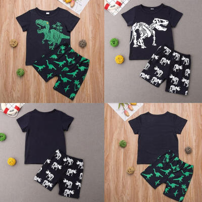 

2-7Y 2019 2pcs Boys Kids Outfits T-Shirt Pants Shorts Set Clothes Baby Girl