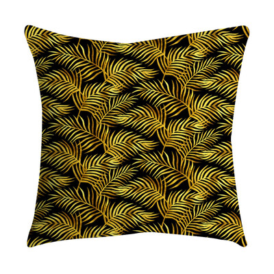 

〖Follure〗Rose Black Gold Cushion Cover Square Pillowcase Home Decoratio