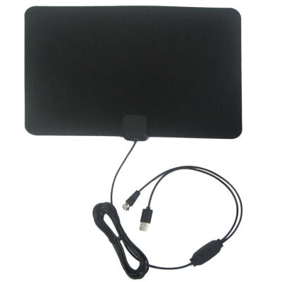 

80 Miles Range Large Flat Indoor HD Digital TV Antenna Amplifier Booster