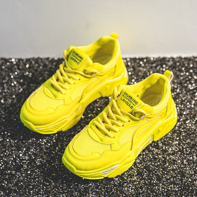 

Green Torre Shoe Women 2019 New Summer Net Red Super Fire ins Tide Sponge Cake Thick Bottom Net Ventilated Sports Shoes