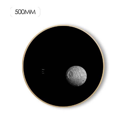 

Natural Art The Universe Series Round Solid Wood Frame Decorative Painting