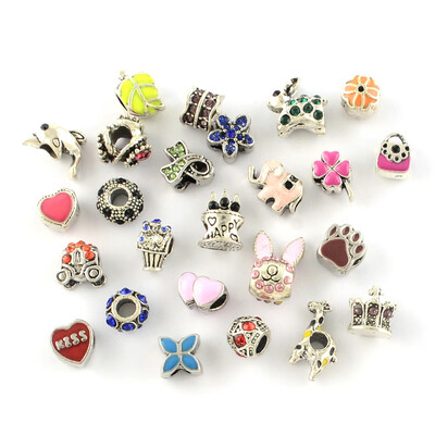

Mixed Style Alloy Enamel European Beads Large Hole Beads Mixed Color 818x816x611mm Hole 45mm