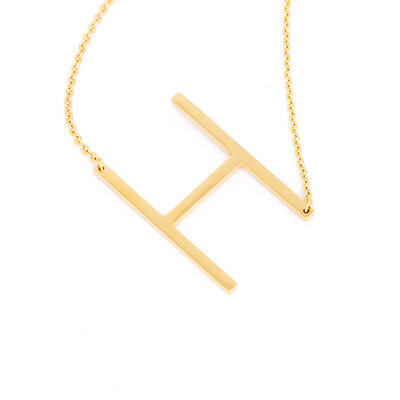 

New fashion Gold Stainless Steel 26 Alphabet Letter Pendant initial Necklace for Women Fashion Jewelry Choker Girl Collier