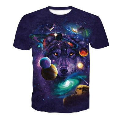 

Starry Sky 3D Print Men\s Casual Short Sleeve Graphic T-shirt
