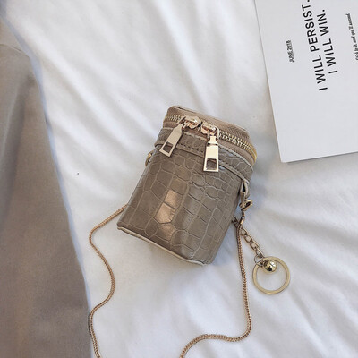 

Tailored Fashion Women Retro Stone Small Bucket Bag Chains Crossbody Bag Shoulder Bag